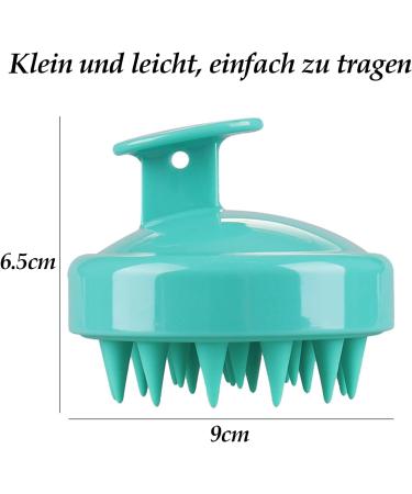 Silicone Scalp Massage Brush for Dandruff Removal & Hair Growth - Turquoise & Pink Head Massager for Wet & Dry Hair - Buy Online on GoSupps.com