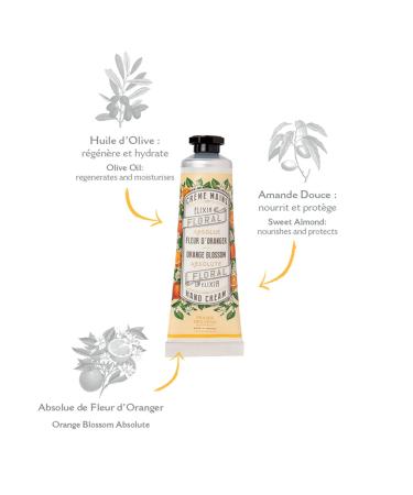 Panier des Sens Orange Blossom Hand Cream with Olive Oil | Made in France | 96% Natural | 1 Fl Oz (30ml) - Ideal for Dry Cracked Hands - Buy Online on GoSupps.com
