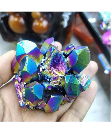 Natural Colorful Crystal Cluster Seven Rainbows Electroplating Crystal Stone Home Craft Decorations (Size : 80-100g) - Buy Online on GoSupps.com