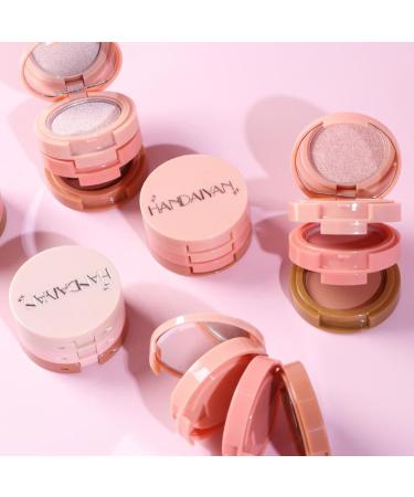 RoseFlower 3-in-1 Makeup Palette | Highlighting, Blush, Contour | Portable Concealer Set | Ultra-Fine Powder for All Skin Types | Perfect Gift for Girls & Women - Buy Online on GoSupps.com