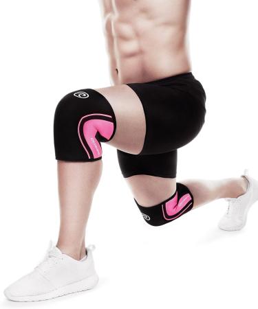 Rehband Knee Support Sleeve for CrossFit & Heavy Training - 5mm Neoprene Unisex Pink - Multiple Sizes & Colors Available - Buy Online on GoSupps.com