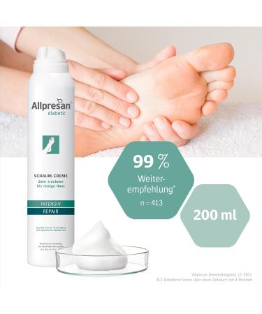 Allpresan Diabetic Intensive + Repair Urea Foam Cream | 200ml for Very Dry & Cracked Foot Skin | Ideal for Diabetes Mellitus - Buy Online on GoSupps.com