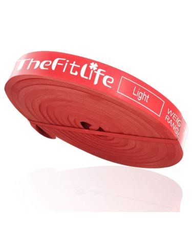 TheFitLife Resistance Pull Up Bands - Pull-Up Assist Exercise Bands Long Workout Loop Bands for Body Stretching Powerlifting Fitness Training Bonus Carrying Bag and Workout Guide Red