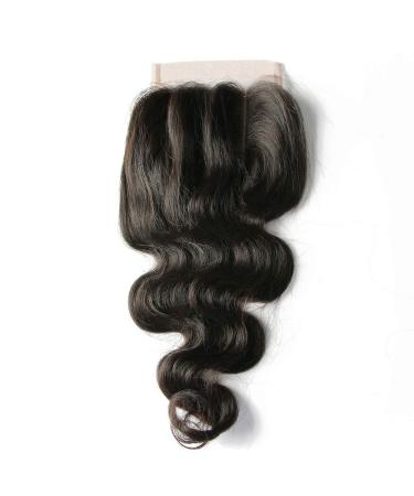 BLISSHAIR 3 Part Lace Closure Body Wave Brazilian Virgin Human Hair | 4X4 Top Closure with Baby Hair | 14 Inch | International Shipping - Buy Online on GoSupps.com