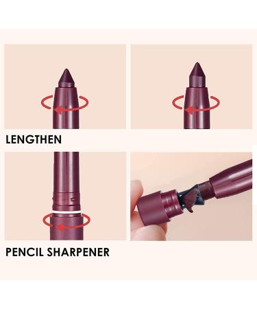  Cbincn Matte Velvet Pencil Lipstick Long Lasting Non Fading Lip Liner Lipstick Matte Light Crayon Lipstick with Built-in Sharpener Rotary Cut Dual Purpose - Buy Online on GoSupps.com