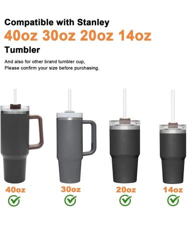 Airboat 8-Pack Replacement Straws for Stanley Tumblers | Clear Reusable Straws with Cleaning Brush - Compatible with 40oz, 30oz, 20oz, 14oz Cups - Buy Online on GoSupps.com