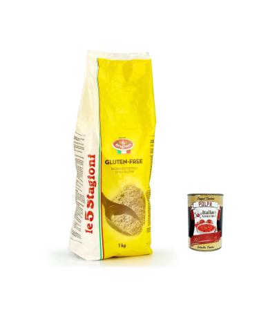 Mulino 5 Seasons Fioreglut Gluten-Free Flour 1 kg + Italian Gourmet Pulp 400 g Set of 3