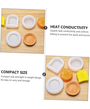 Milisten 4 Pcs Cake Mold Ice Cream Biscuit Silicone Soap Making Molds Molde De para Resina Chocolate Molds Cookie Cake Creative Baking Molds Aroma Silica Gel Cake Pie Muffin White Whitex2pcs 9X8X2.6CMx2pcs - Buy Online on GoSupps.com