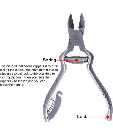 Stainless Steel Ingrown Toenails Clipper for Thick Nail Toe Nail Clippers for Thick Nail Professional Pedicure Nail Cutter for Men Women Seniors - Buy Online on GoSupps.com