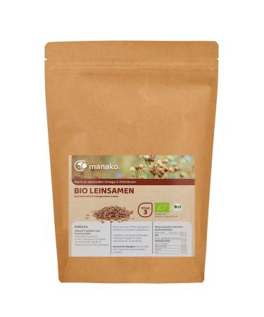 manako ORGANIC linseed whole 500 g zip bag