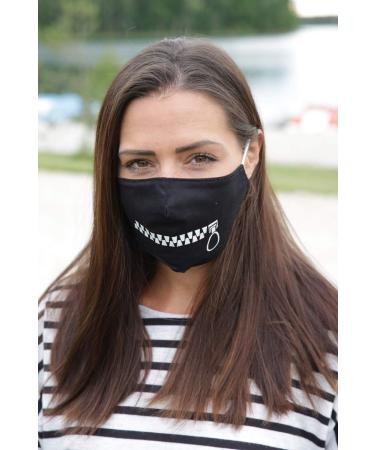 Stylbreaker Women s Cotton Fabric Mask - Black Double-Layered Washable Community Mask with Unique Motifs | International Shipping - Buy Online on GoSupps.com