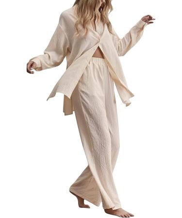 KEERADS Women's Linen Cotton Summer Outfit Set - Beige, 3X-Large - Buy Online on GoSupps.com