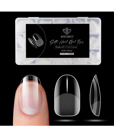 Modelones Modelones 510-Piece False Nail Pack 15 Short Round Sizes XS for Gel Nails
