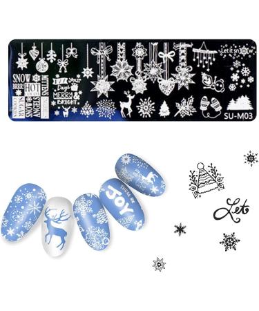 Herbests 6-Piece Nail Art Stencil Set | Self-Adhesive DIY Decoration Plates | Stainless Steel Templates for Women & Girls | Perfect Christmas Gift - Buy Online on GoSupps.com