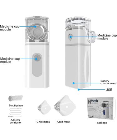 Portable Handheld Mesh Nebulizer for Kids & Adults - Ultrasonic Personal Inhaler for Breathing Issues | Compact and Easy to Use - Buy Online on GoSupps.com