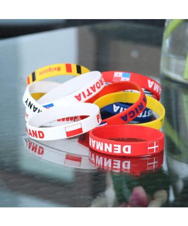 Garneck 10pcs Germany Land Flag Silicone Bracelets - Support Football Athletics Gymnastics & Hockey - Perfect Souvenir for Sports Fans - Buy Online on GoSupps.com