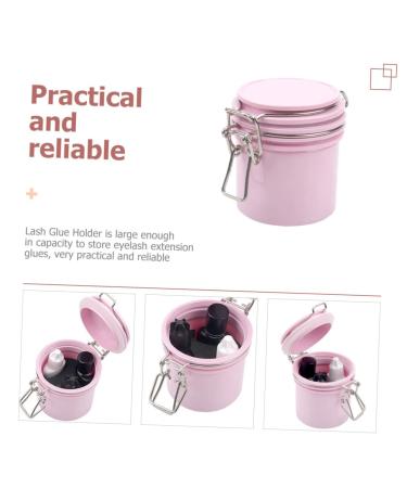 Mipcase Glue Seal Jar - Eyelash Glue Storage Tank for Lash Tech Supplies | Must-Have Eyelash Extension Accessories | Plastic Travel Cosmetic Box - Buy Online on GoSupps.com