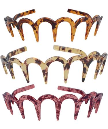 TQUXNGA Stable Brown Acrylic Headband U Shape Headband s Tooth Hair Comb Hair Tiara Jewelry Headwear Gift for Girls Women 1 - Buy Online on GoSupps.com