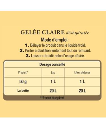 CHEF Dehydrated Clear Jelly | Dehydrated Sauce Culinary Aids | For Topping Decor | 1kg Box for 20L of Sauce - Buy Online on GoSupps.com