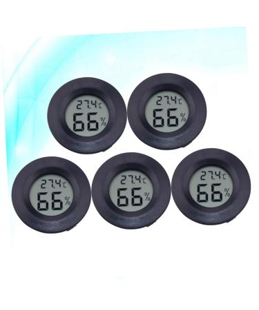IPLUSMILE 5ST CELSIUS Repticip Terrarium Accessories | Round Moisture & Temperature Display | Glass Minitians for Reptiles | 4.5x1.5cm Black - Buy Online on GoSupps.com