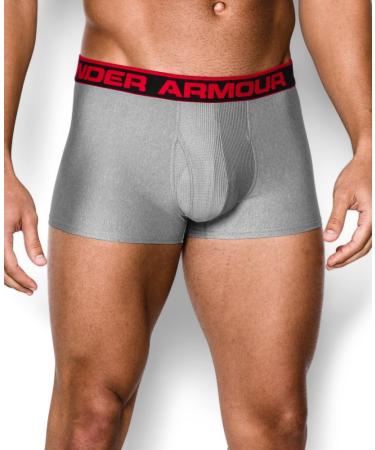 Under Armour Men's The Original 3'' Boxerjock XX-Large True Gray Heather (025)/Red