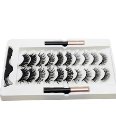 TONXX 10 Pairs Magnetic Eyelashes and Eyeliner Kit Reusable 3D Magnetic False Lashes Extension Needed for Makeup 5# - Buy Online on GoSupps.com