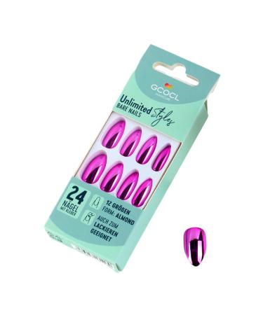 FEIlei 24x Press on Nails Glossy False Nails Full Cover Fake Nail for Women and Girls