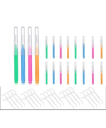 Interdental brush toothpick toothed dental toothbrush oral tooth flap tooth flap cleaning tooth cleaning Tool with storage box interdental brushes with 20 dental floss 40 PC as a whole - Buy Online on GoSupps.com