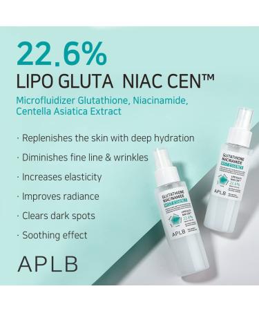 APLB Glutathione Niacinamide Mist Essence - 22.6% LIPO GLUTA NIAC CEN | Korean Skincare for Moisture & Improved Skin Texture - Buy Online on GoSupps.com