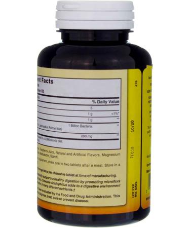 Nature's Blend Acidophilus Chewable Raspberry Flavor - 100 Tablets Pack of 5 - Buy Online on GoSupps.com