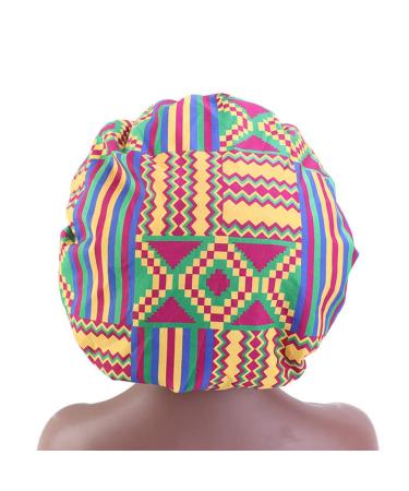 Satin Double Layer Silky Hair Bonnet for Frizzy Curly Hair - Gold | Women's Night Sleeping Cap - Buy Online on GoSupps.com