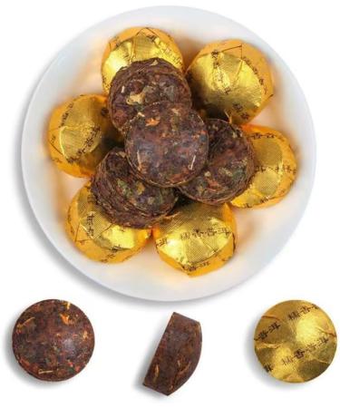  MIHUNTANG Nuo Xiang Pu-erh Ripe Tea 300g Puer Glutinous Rice Scented Cakes Mini Tuo Cha Cakes Scented Sticky Rice Loose Leaves Puerh Tea - Buy Online on GoSupps.com