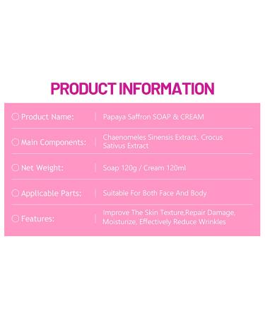 Papaya Saffron Soap Bar - Anti-Aging Moisturizing & Oxidation Repair Skin Care | 120g - Buy Online on GoSupps.com
