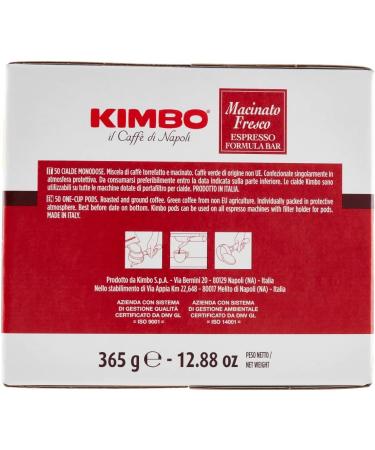  Kimbo Kimbo Macinato Fresco Compostable Coffee Pods ESE Intensity 11/13 Each pack contains 50 coffee pods + Italian Gourmet Polpa di Pomodoro 400g - Buy Online on GoSupps.com