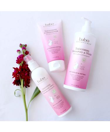 Babo Botanicals Smoothing Detangling Spray - Natural Berry & Primrose Oil for All Hair Types - 8 oz - Buy Online on GoSupps.com