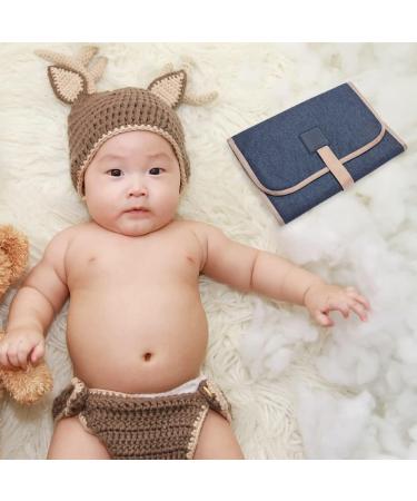Portable Baby Changing Mat - Foldable Nappy Changing Pad for Infant & Toddlers - Blue - Buy Online on GoSupps.com