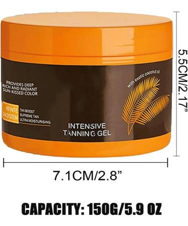 Luxury Intensive Tanning Gel Tanning Accelerator with Coconut Oil and Vitamins A and E Brown Tanning Gel Tanning Lotion for Tanning Bed Tanning Accelerator Cream - Buy Online on GoSupps.com
