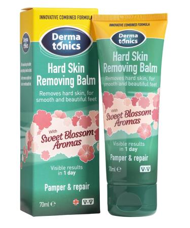 Dermatonics Natural Care Hard Skin Removing Balm- for Feet Sweet Blossom Aromas Shea Butter and Hydrates with Oat Lipids Diabetics and Vegan Friendly 70 ml 70 ml (Pack of 1)