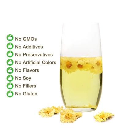 Buy 100% Organic White Juhua Tea | Hangzhou Edible Flower Tea for Eye Protection | 30g - Premium Loose Leaf - Buy Online on GoSupps.com
