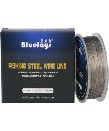 0.45mm 100m 20lb Fishing Steel Wire - Nylon Coated Stainless Steel Leader Wire - Buy Online on GoSupps.com