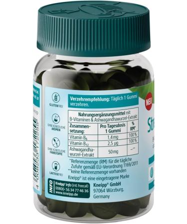 Kneipp Stress Balance Rubber - 30 Pieces with Vitamin B6 & B12 for Fatigue Relief - Balance Your Energy Naturally - Buy Online on GoSupps.com