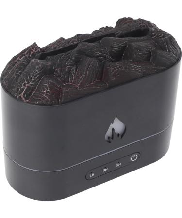 Syrisora Volcano Aroma Diffuser - 7 Colors Fine Fog Simulated Flame 250ml Quiet USB Charging Humidifier for Bedrooms - Black - Buy Online on GoSupps.com
