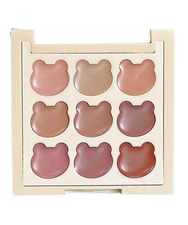 Siuwddee Lip Gloss Palette - 9 Shades of Makeup for Women - Lightweight Velvet Finish Compact Size for Travel School Dates & Events