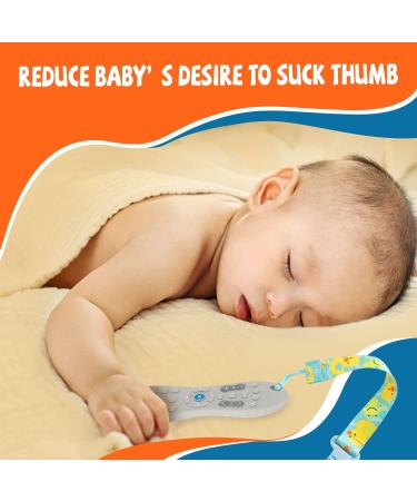 Teething Toys for Babies 6-12 Months-2 Pack Silicone TV Remote Control Shape Baby Hand Teethers for 12 to 18 Months -Infant Chew Toys with Anti-Drop Pacifier Clip-Safety Tested (Black & Grey) - Buy Online on GoSupps.com