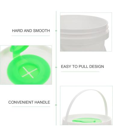 Veemoon 1-Liter White Plastic Bucket with Handle & Cover - All-Purpose Food Storage Solution - Buy Online on GoSupps.com