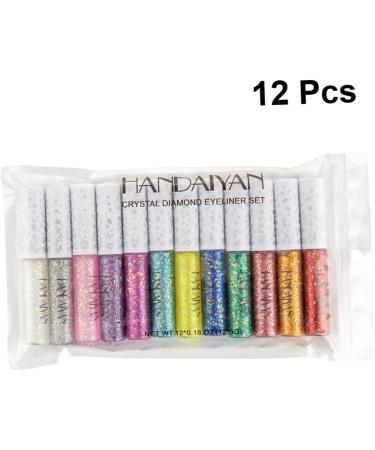 HAPINARY 12pcs Eye Shadow Eyeliner Shiny Eyeshadow Liquid Eyeshadow - Buy Online on GoSupps.com