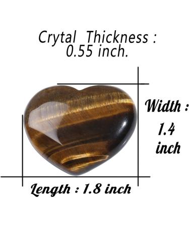 45mm Large Tiger Eye Heart Crystals | Gemstone Gifts for Women | Reiki Healing Stones | Perfect for Valentine's Birthdays Anniversaries & Mother's Day - Buy Online on GoSupps.com