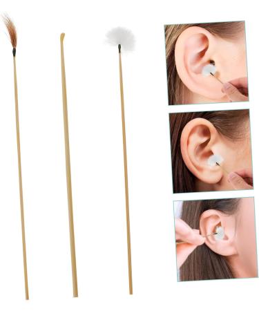 ORFOFE 3pcs Ear Cleaning Kit Multipurpose Ear Wax Removal Tool Bamboo Handle for Daily Use for Travel - Buy Online on GoSupps.com