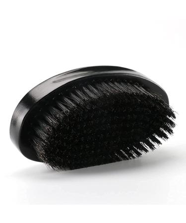 Palm Wave Brush - Medium Hard Curved Beech & Black Bristle Men's Hair Brush - Buy Online on GoSupps.com