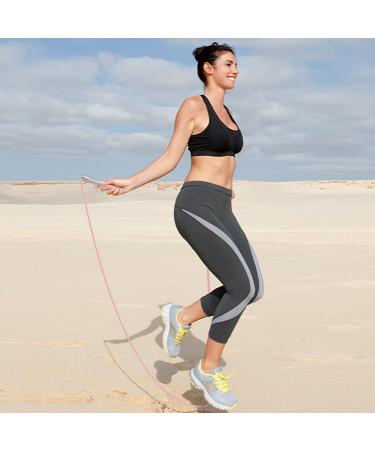 Adjustable Speed Jump Rope for Fitness | Alloy & Silicone Handles | Pink | Suitable for Women, Men, Workout, Boxing | Home Gym Essential - Buy Online on GoSupps.com